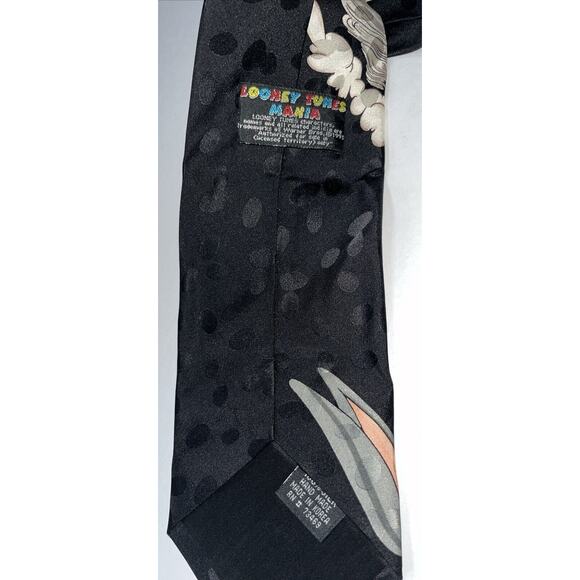Looney Tunes Mania Vintage 1995 Taz Devil, Bugs Bunny Silk Tie: - Picture 2 of 2